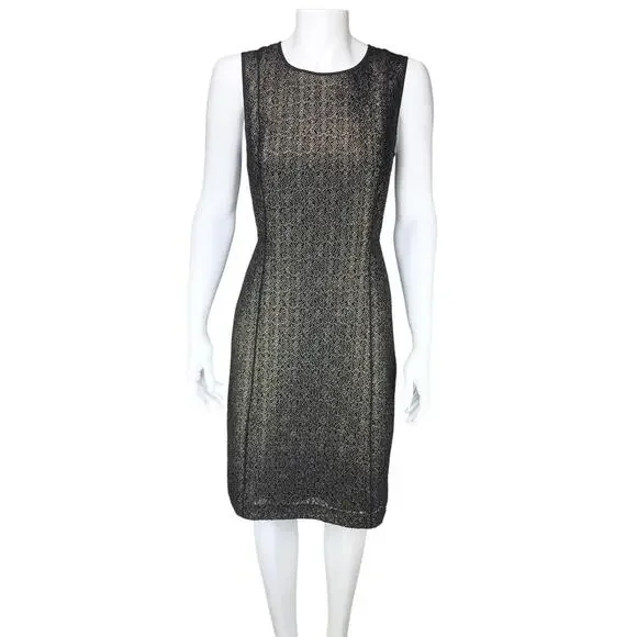 Dkny | Dresses | Dkny Womens Gold Lace Dress Goldblack Size 8 | Poshmark